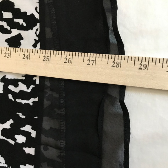 PerSeption Concept Sleeveless Blouse Lattice Neck Chiffon Ruffle Hem Size Large - Picture 16 of 16